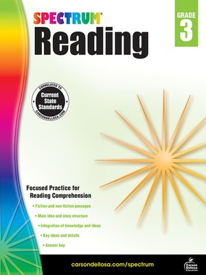 cover image of Spectrum Reading Workbook, Grade 3